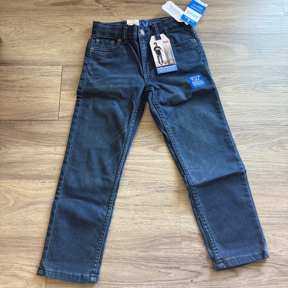 Levi's 502 Regular Taper Kids Dark Blue Jeans Size 5 reg NWT